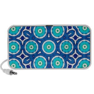 Pattern Blue and White Christmas Circle Travelling Speaker