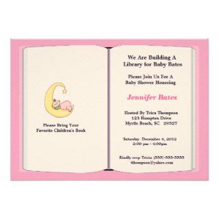 Bring a Book Baby Shower Invitation (Girl)