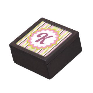 Monogram Letter K Alphabet For Girl Premium Jewelry Boxes