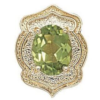 14 Karat Gold Peridot Slide GS267 PD: Jewelry