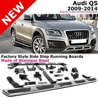 2009 to 2014 Audi Q5 09 14 Stainless Steel Running Board Side Steps Nerf Bars Gunmetal Black Color: Automotive