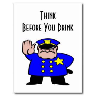 Think Before You Drink Postcard