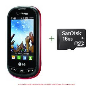 LG VN271 Extravert Verizon Wireless CDMA Touchscreen Smart Cell Phone with Free Sandisk 16GB SD Card, 2 mp Camera, 1.9 GHz Processor: Cell Phones & Accessories