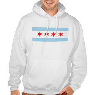 Hooded Sweatshirt with Chicago flag