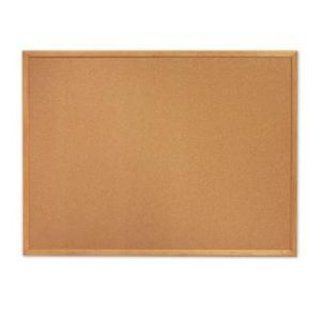 4x3 Oak Finish Bulletin Board (304)   : Office Products
