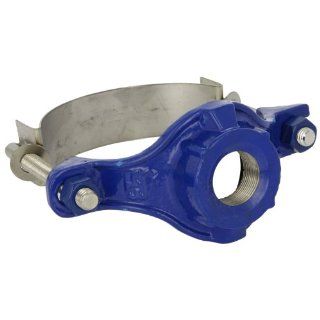 Smith Blair Ductile Iron with Stainless Steel 304 Straps Repair Clamp, Service Saddle, Stainless Steel Bolt, 2 Bolts, 1" Pipe Size, 3/4" CC Outlet: Industrial Pipe Fittings: Industrial & Scientific