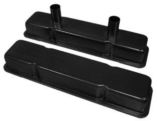 1958 86 Chevy Small Block 283 305 327 350 400 Circle Track Racing Steel Valve Covers   Black Automotive
