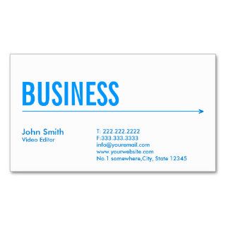 Blue Arrow Video Editor Business Card