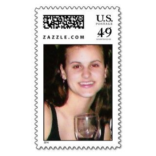 lady with wine glass postage