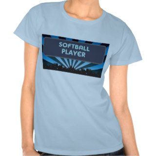 Softball Player Marquee Tee Shirt