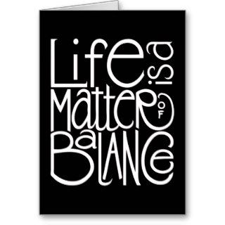 Life Balance White Card