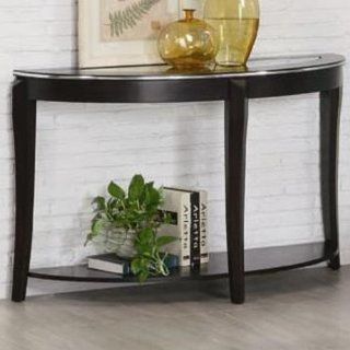Coaster Wacker Sofa Table with Inset Glass Top in Dark Cappuccino  