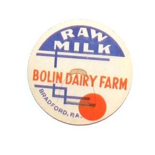 Bolin Dairy Farm Raw Milk Bottle Cap   Bradford, PA: Everything Else