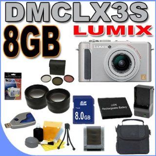 Panasonic DMC LX3S 10.1MP Digital Camera (Silver) BigVALUEInc Accessory Saver 8GB Battery/Charger/Filters/Lens Bundle : Point And Shoot Digital Cameras : Camera & Photo