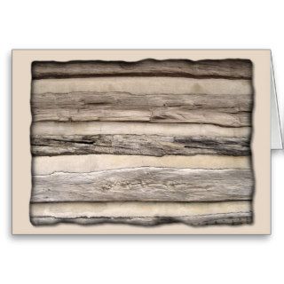 Weathered Wood Planks Greeting Card