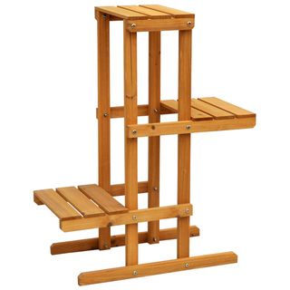 Cyress Wood 3 tier Plant Stand Planters, Hangers & Stands