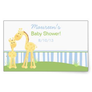 Giraffe Baby Shower Party Favor Sticker