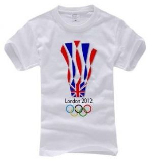 London 2012 Olympics Games T shirt, the 5 Olympic Rings London Men's Short Sleeve T shirt (M): Clothing