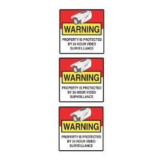 Video Security Survellience Window/Door Home Security Warning Decals 3"x3" : Everything Else