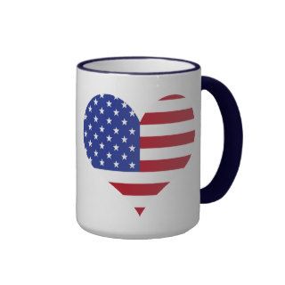 American Heart Shape+J.F.K. quote Coffee Mugs