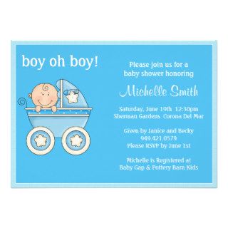 Boy oh Boy Baby Shower Invitation