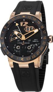 Ulysse Nardin El Toro Men's Black Rubber Strap Automatic Perpetual Calendar Rose Gold Watch 326 03 3: Ulysse Nardin: Watches