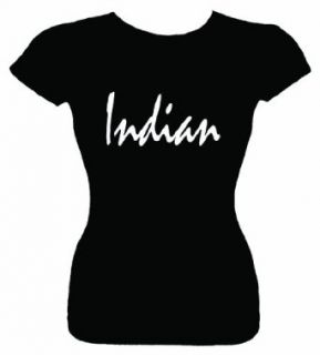 Junior's T Shirt (INDIAN) Fitted Girls Shirt: Clothing