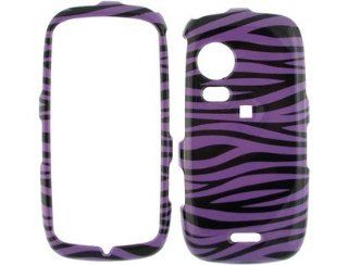 Design Plastic Phone Protective Cover Case Purple and Black Zebra For Samsung Instinct HD S50: Cell Phones & Accessories