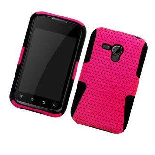 Eagle Cell PHSAMM830NTBKHPK Progressive Hybrid Protective Gummy TPU Mesh Defense Case for Samsung Galaxy Rush M830   Retail Packaging   Black/Hot Pink: Cell Phones & Accessories