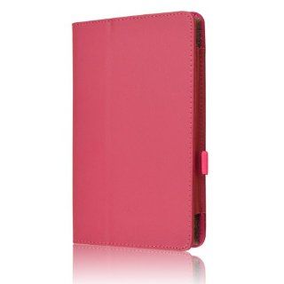 Red Folio PU Leather Case Flip Stand Cover Skin Sleeve For Asus Fonepad ME371MG: Computers & Accessories