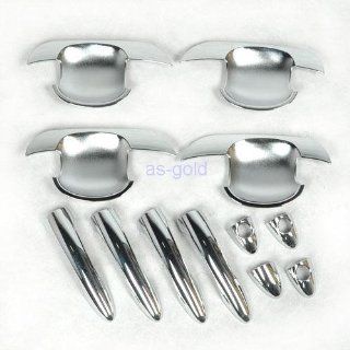 ABS Chrome Left Right Electroplate Handle Cup Bowl Cover Trim For Kia Sportage 2010: Automotive