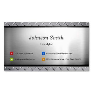 Hairstylist   Stylish Platinum Look Business Cards