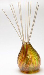 Kitras Art Glass   REED DIFFUSER   AUTUMN LEAVES   Aromatherapy   Feather Ball Pattern  Hand Blown Art Glass Ornament  TT DIFF 06 AL: Health & Personal Care