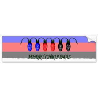 Love Polyamorous Pride Christmas Lights Bumper Stickers