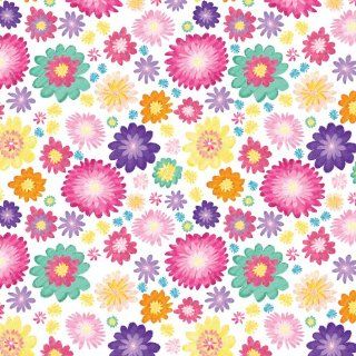 Jillson Roberts Recycled Gift Wrap, Floral Kaleidoscope White, 6 Roll Count (R386) : Gift Wrap Paper : Office Products