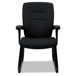 Global Synopsis Series Guest Arm Chair With Sled Base, Graphite : Reception Room Chairs : Electronics