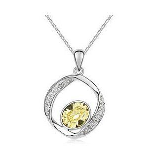 Charm Jewelry Swarovski Crystal Element 18k Gold Plated Jonquil Wonderful Life Elegant Fashion Necklace Z#546 Zg51e393: Pendant Necklaces: Jewelry