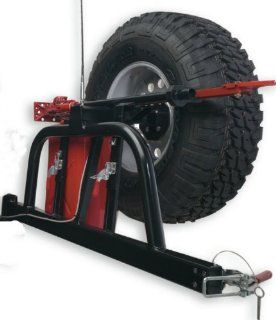 Body Armor 4x4 5292Black   Steel Swing Arm Tire and Can Carrier for TJ 2993   1997 2006 Jeep TJ: Automotive