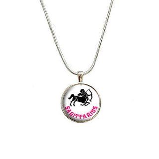 Sagittarius The Archer Zodiac Horoscope Pendant with Sterling Silver Plated Chain   Other Products