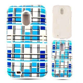 DOUBLE ARMOR COVER FOR SAMSUNG GALAXY SII EPIC 4G TOUCH HARD SOFT CASE SKIN 03 TE419 BLUE WHHITE PINK BLOCKS D710 CELL PHONE ACCESSORY: Cell Phones & Accessories