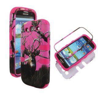 Camoflague Pink Black Deer Faceplate Hard Case Protector for Sprint Samsung Galaxy S3 Sph l710 Cell Phones & Accessories