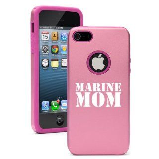 Apple iPhone 5 5S Pink 5D5306 Aluminum & Silicone Case Cover Marine Mom: Cell Phones & Accessories
