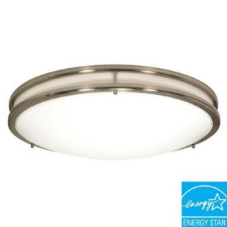 Glomar Glamour 3 Light Flush Mount Brushed Nickel Ceiling Dome HD 901