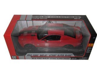 2012 Shelby Mustang GT500 Super Snake Kona Red With Black Stripes 1/18 by Shelby Collectibles SC371: Toys & Games