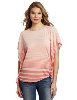Testament Women's Dip Dye Boat Neck Boxy Top, Coral, X Small at  Womens Clothing store
