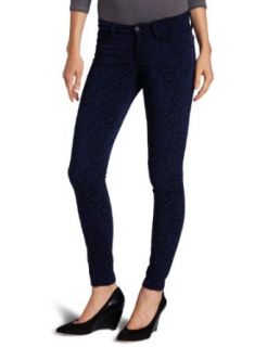 7 For All Mankind Women's Skinny Jean In Brocade Jacquard, Blue/Black, 24