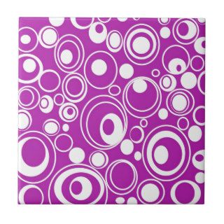 Purple Circles Ceramic Tiles