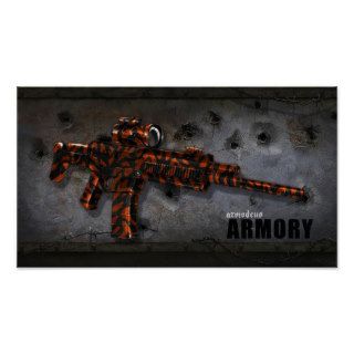 Azmodeus Red Camo ACR Rifle, Poster