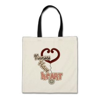 Stethoscope Nurses Have Heart T shirts and GIfts Canvas Bag