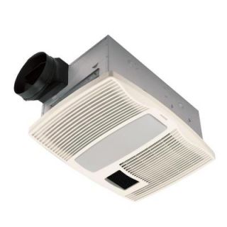 Broan Ultra Silent 110 CFM Ceiling Bath Fan with Light and Heater QTX110HL